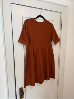 ASOS women’s beautiful cropped Dress in Rust Orange